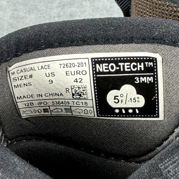 Bogs Boots Mens Size 9 Casual Lace Black Brown Duck Boots Waterproof Neo-Tech - Picture 10 of 10